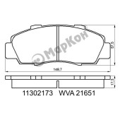 Колодки тормозные дисковые к-т с мех. индикатором износа Honda Rover <b>МАРКОН 11302173</b>