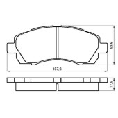 Колодки тормозные дисковые к-т Subaru <b>МАРКОН 11700175</b>