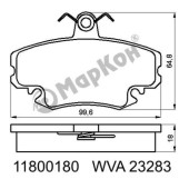Колодки тормозные дисковые к-т Renault Lada Renault <b>МАРКОН 11800180</b>