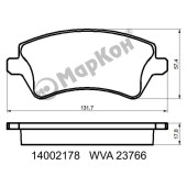 Колодки тормозные дисковые к-т с мех. индикатором износа Toyota Corolla <b>МАРКОН 14002178</b>