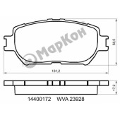 Колодки тормозные дисковые к-т Toyota Camry <b>МАРКОН 14400172</b>