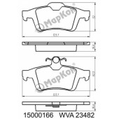 Колодки тормозные дисковые к-т Ford Focus II Mazda подходит для VOLVO задние <b>МАРКОН 15000166</b>