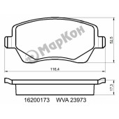Колодки тормозные дисковые к-т Nissan Note Lada Renault <b>МАРКОН 16200173</b>