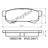 Колодки тормозные дисковые к-т Chevrolet Lacetti Daewoo Suzuki <b>МАРКОН 16600146</b>