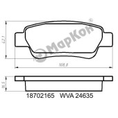 Колодки тормозные дисковые к-т с мех. индикатором износа Honda CR-V III задние <b>МАРКОН 18702165</b>
