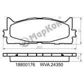 Колодки тормозные дисковые к-т Toyota Camry VI передние <b>МАРКОН 18800176</b>
