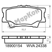 Колодки тормозные дисковые к-т Toyota Camry VI задние <b>МАРКОН 18900154</b>