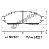 Колодки тормозные дисковые к-т с мех. индикатором износа Nissan Navara III передние <b>МАРКОН 42102167</b>