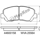 Колодки тормозные дисковые к-т MAZDA CX-5 <b>МАРКОН 44600158</b>