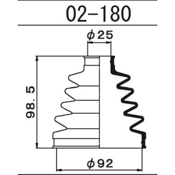 MARUICHI 02180 - пыльник ШРУСа-1