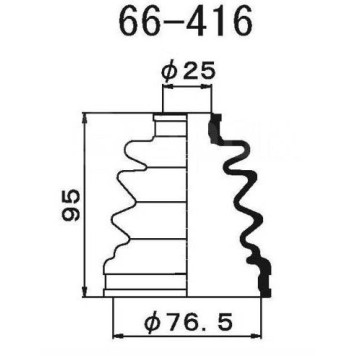 MARUICHI 66416 - пыльник ШРУСа FB2079-1