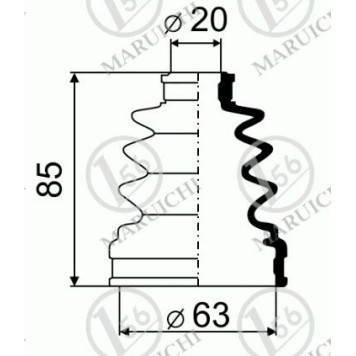 MARUICHI 71424 - пыльник ШРУСа FB2069