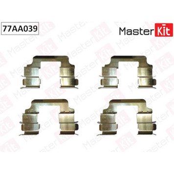 Комплект установочный дисковых колодок LAND ROVER DISCOVERY 07-04->09-09, ROVER RANGE ROVER 03-02-> <b>MASTERKIT 77AA039</b>