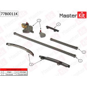 Комплект цепи грм Nissan Primera/X-Trail 2.0i-2.5i (без звездочек) <b>MASTERKIT 77B0011K</b>