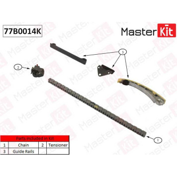 Комплект цепи грм SUZUKI BALENO,VITARA J18A,J20A <b>MASTERKIT 77B0014K</b>