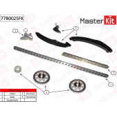 Комплект цепи грм AUDI. VW 1.4FSi-1.6FSi BAG/BLF/BLP 03- <b>MASTERKIT 77B0025FK</b>