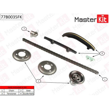 Комплект цепи грм FORD Transit 2,4 Duratorq TC 10- <b>MASTERKIT 77B0035FK</b>-1