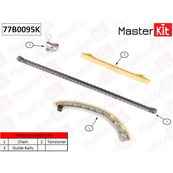 Комплект цепи грм SUZUKI IGNIS II/JIMNY/SWIFT III/SX-4 M13A,M15A,M16A 01- <b>MASTERKIT 77B0095K</b>
