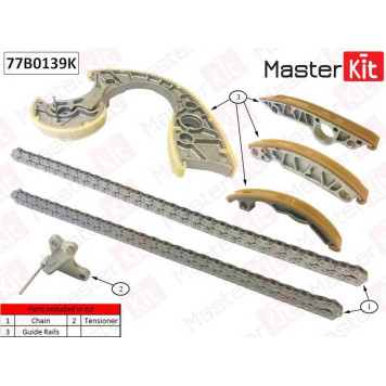 Комплект цепи грм (без звездочек) VAG BKN,ASB <b>MASTERKIT 77B0139K</b>