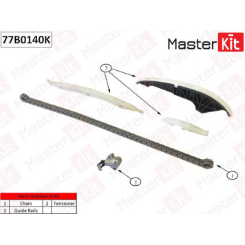 Комплект цепи грм (без звездочек) VAG CJXC <b>MASTERKIT 77B0140K</b>
