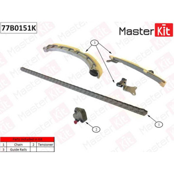 Комплект цепи грм TOYOTA 1NR-FE <b>MASTERKIT 77B0151K</b>