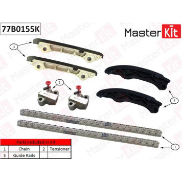 Комплект цепи грм Toyota 1VD-FTV <b>MASTERKIT 77B0155K</b>