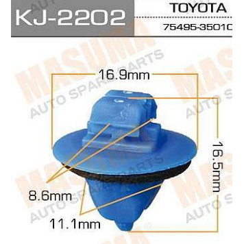 Покер пластм.крепежный 'Masuma' 2202-KJ (уп.50шт) <b>MASUMA KJ-2202</b>