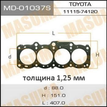 Прокладка гбц <b>MASUMA MD-01037S</b>