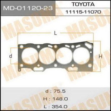 Прокладка голов.блока 'Masuma' 4E-FE, 5E-FE (1/10) <b>MASUMA MD-01120-23</b>
