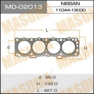 Прокладка голов.блока 'Masuma' LD20 (110) <b>MASUMA MD-02013</b>