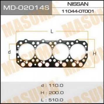 Прокладка голов.блока Masuma FD42, FD46 (110) <b>MASUMA MD-02014S</b>