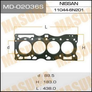 Прокладка голов.блока 'Masuma' QR20DE, QR25DE (110) <b>MASUMA MD-02036S</b>