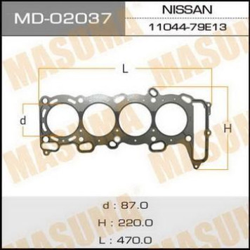 Прокладка голов.блока 'Masuma' SR20DE (1/10) <b>MASUMA MD-02037</b>