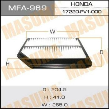 Воздушный фильтр а- 846 'Masuma' (140) <b>MASUMA MFA-969</b>