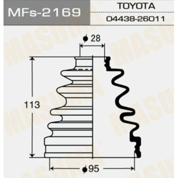 Пыльник шруса <b>MASUMA MFs-2169</b>