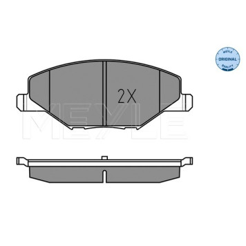 Комплект тормозных колодок, дисковый тормоз <b>MEYLE 025 256 8118</b>-1