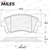 Колодки тормозные SUBARU FORESTER 97>02/LEGACY 96>03/OUTBACK 00>03 передние <b>MILES E400239</b>
