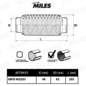 Гофра глушителя (виброкомпенсатор) 45X203мм InnerBraid MILES HBFB45X203