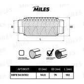 Гофра глушителя (виброкомпенсатор) 54.5X102мм InnerBraid MILES HBFB54.5X102