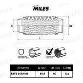 Гофра глушителя (виброкомпенсатор) 60.5X102мм InnerBraid MILES HBFB60.5X102