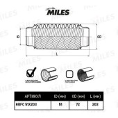 Труба гофрированная с внутренним металлорукавом 51X203 <b>MILES HBFC51X203</b>