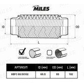 Гофра глушителя (виброкомпенсатор) 60.5X102мм InterLock MILES HBFC60.5X102