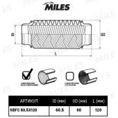 Гофра глушителя (виброкомпенсатор) 60.5X120мм InterLock MILES HBFC60.5X120