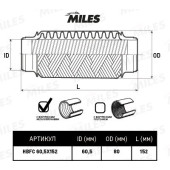 Гофра глушителя (виброкомпенсатор) 60.5X152мм InterLock MILES HBFC60.5X152