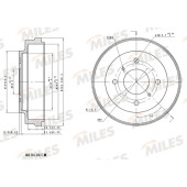Барабан тормозной NISSAN ALMERA (N16) 1.5 00- <b>MILES K111372</b>