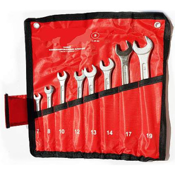 Набор комбинированных ключей MM  8 предм. 7-19мм в сумке