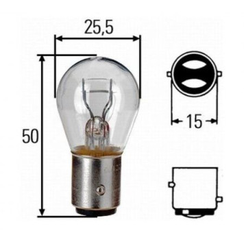 NARVA 17925 - лампа P21/5W 24V 21/5W BAY15d-1