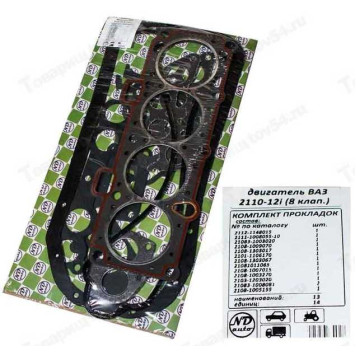 Набор прокладок ДВС ВАЗ 2110 дв.8V1,5i (82,0) ПРОФИ в уп. <b>ND AVTO ПКНД-2110ПФ</b>