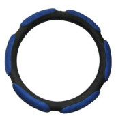 Оплетка на руль спонжевая (6 подушек) синяя, M