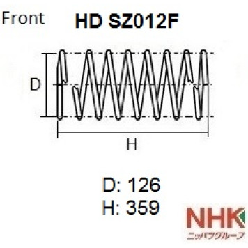Пружина подвески усиленная NHK HD SZ012F